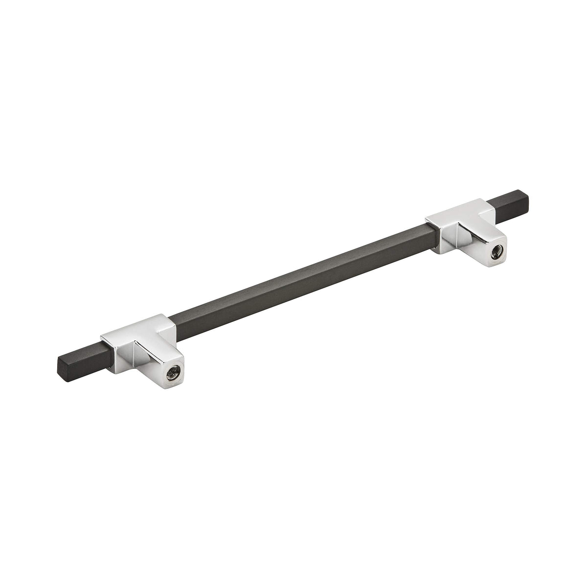 Amerock Cabinet Pull Polished Chrome/Brushed Matte Black 6-5/16 inch (160 mm) Center to Center Urbanite 1 Pack Drawer Pull Drawer Handle Cabinet Hardware