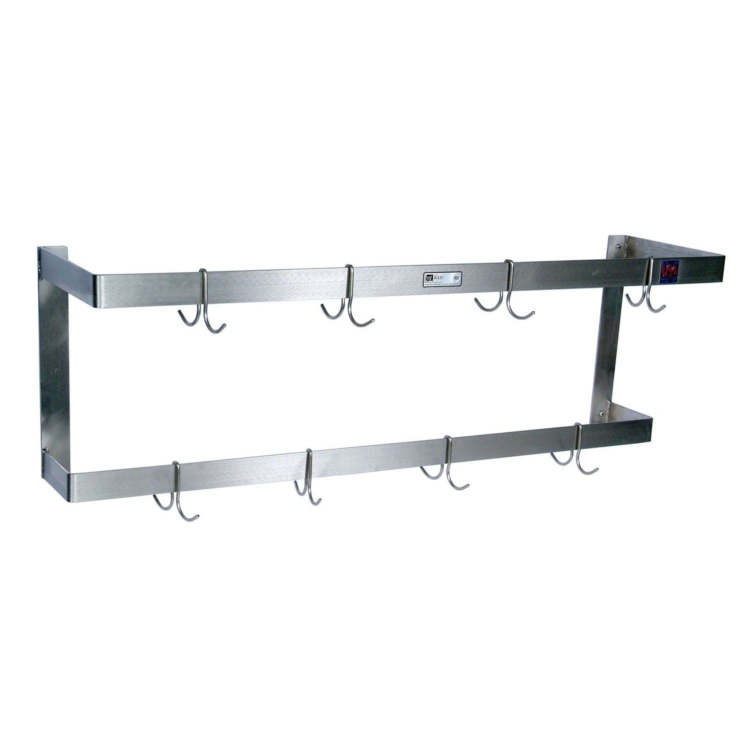 John Boos PRW21A Wall Mount Double Bar Pot Rack (36 W x 3.19 D 2 H (17 lbs.))