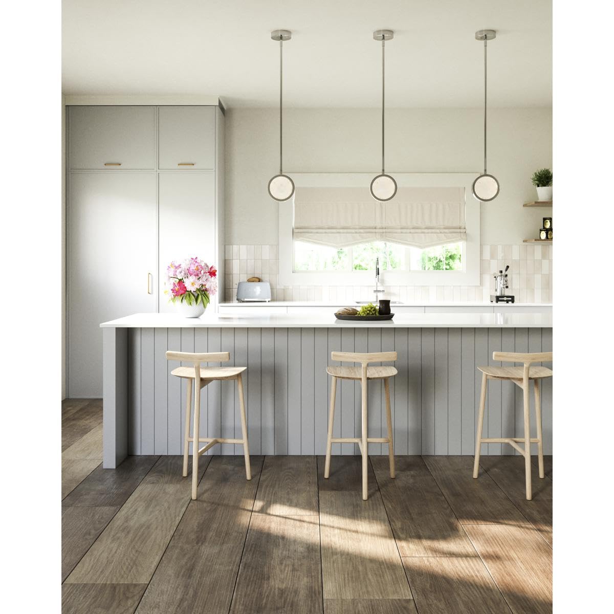 Alora PD325106PNAR BLANCO 6" PD POLISHED NICKEL ALABASTER 15W LED 90 3000K DC LED