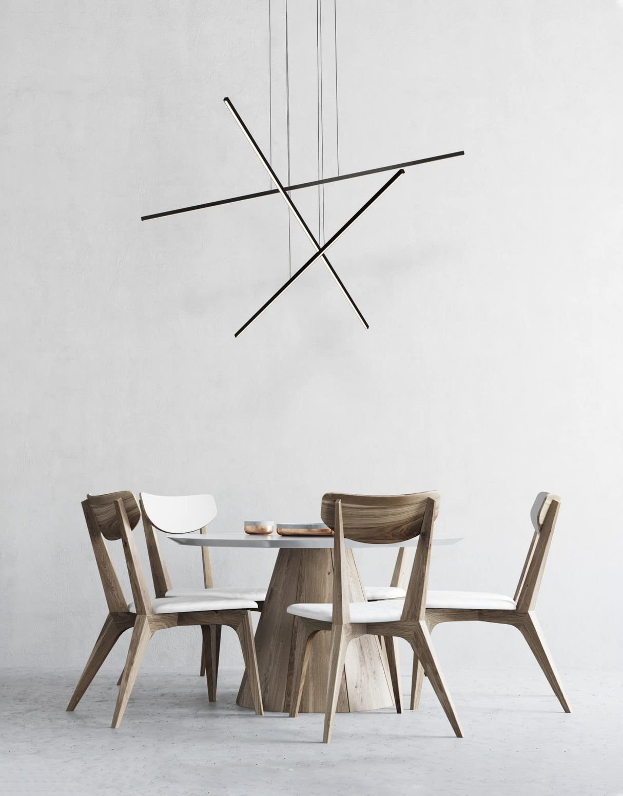 Kuzco MP18203-BN VEGA MINOR 3 Head MP Brushed Nickel 120V TRIAC/ELV LED 3000K 90CRI 69W