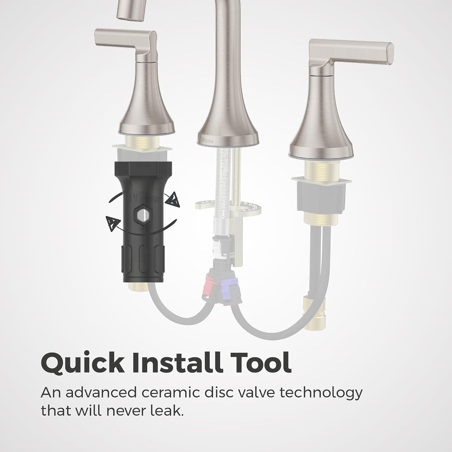 Pfister Vedra 2-Handle 8" Widespread Bathroom Faucet With Push & Seal™ LF-049-VEDGS