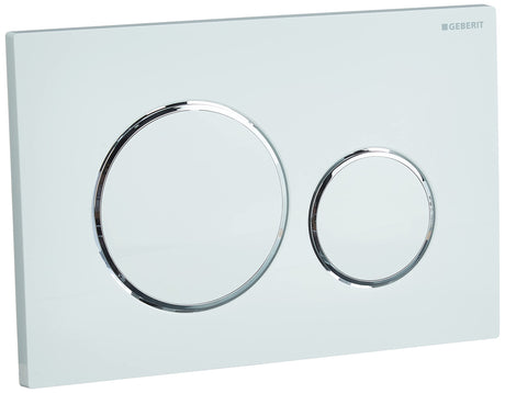 Geberit G115882KJ1 Sigma 20 Dual Flush 1.6 / .8 GPF Actuator Plate White/Polished Chrome