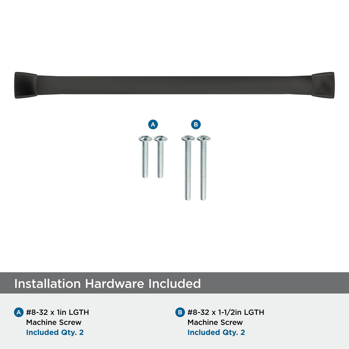 Amerock BP55351BBR Black Bronze Cabinet Pull 8 in (203 mm) Center-to-Center Cabinet Handle Revitalize Drawer Pull Kitchen Cabinet Handle Furniture Hardware