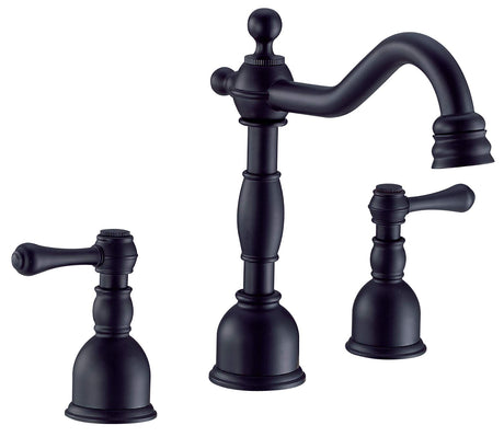 Gerber D303257BS Satin Black Opulence Two Handle Widespread Lavatory Faucet