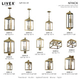 Livex Lighting 20582-04 Transitional One Light Outdoor Wall Lantern from Nyack Collection in Black Finish