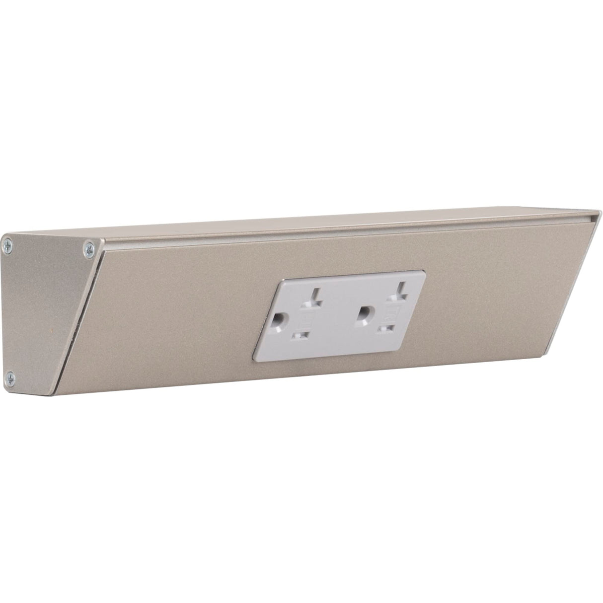 Task Lighting TR9-1GD-P-SN 9" TR Series Angle Power Strip, Satin Nickel Finish, Grey Receptacles