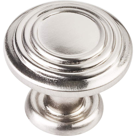 Elements 110SN 1-1/4" Diameter Satin Nickel Stacked Ring Vienna Cabinet Mushroom Knob