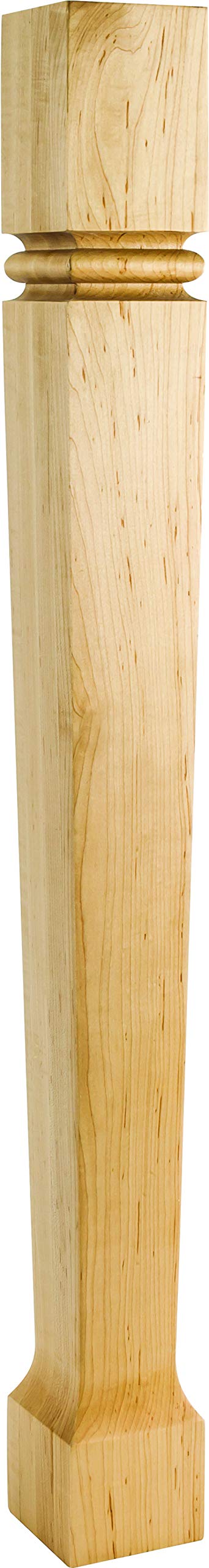 Hardware Resources P78-5-42-HMP 5" W x 5" D x 42" H Hard Maple Scooped Post