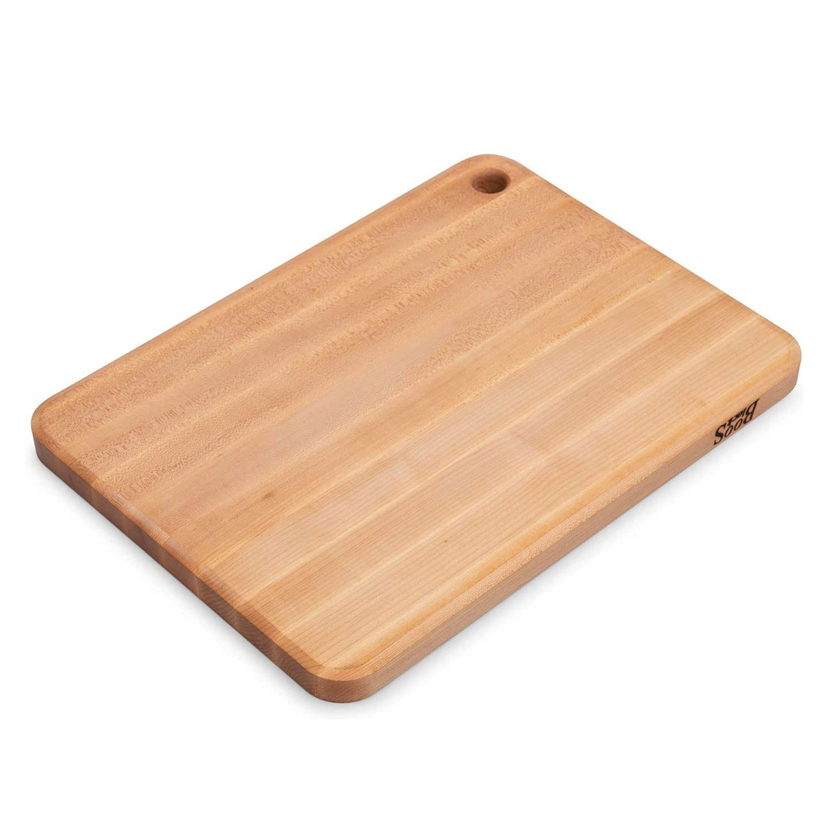 John Boos MPL2216125-FH-GRV Prestige Maple Wood Cutting Board for Kitchen Prep, 22 x 16 Inches, 1.25 Inches Thick Edge Grain Charcuterie Block with Juice Grooves 22X16X1.25 MPL-EDGE GR-PRESTIGE BRD