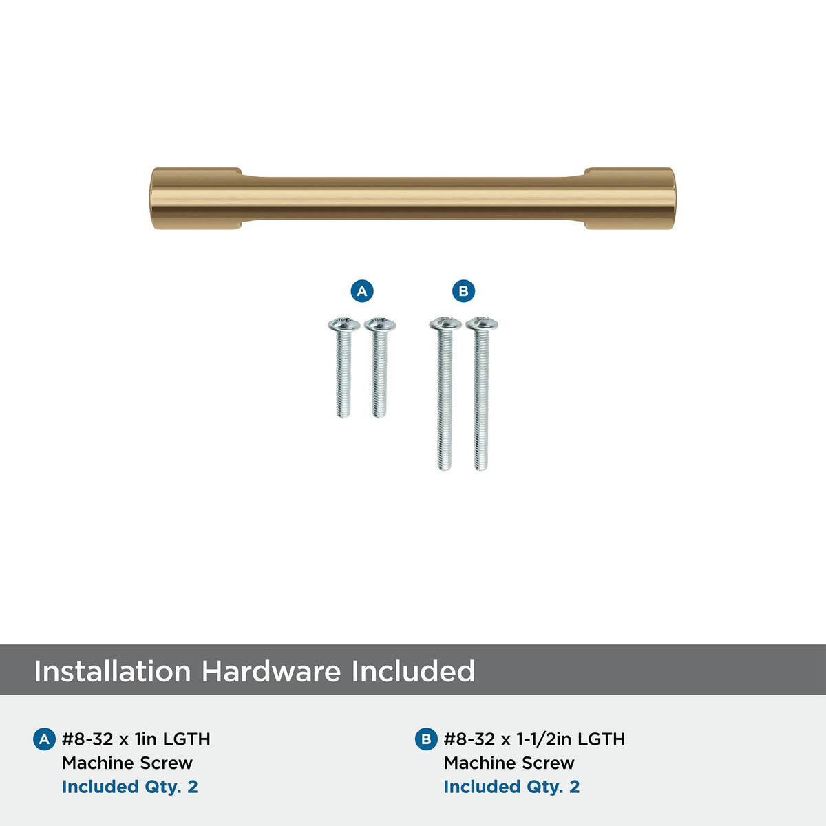 Amerock Cabinet Pull Champagne Bronze 3 in (76 mm) Center-to-Center Drawer Pull Riva Kitchen and Bath Hardware Furniture Hardware