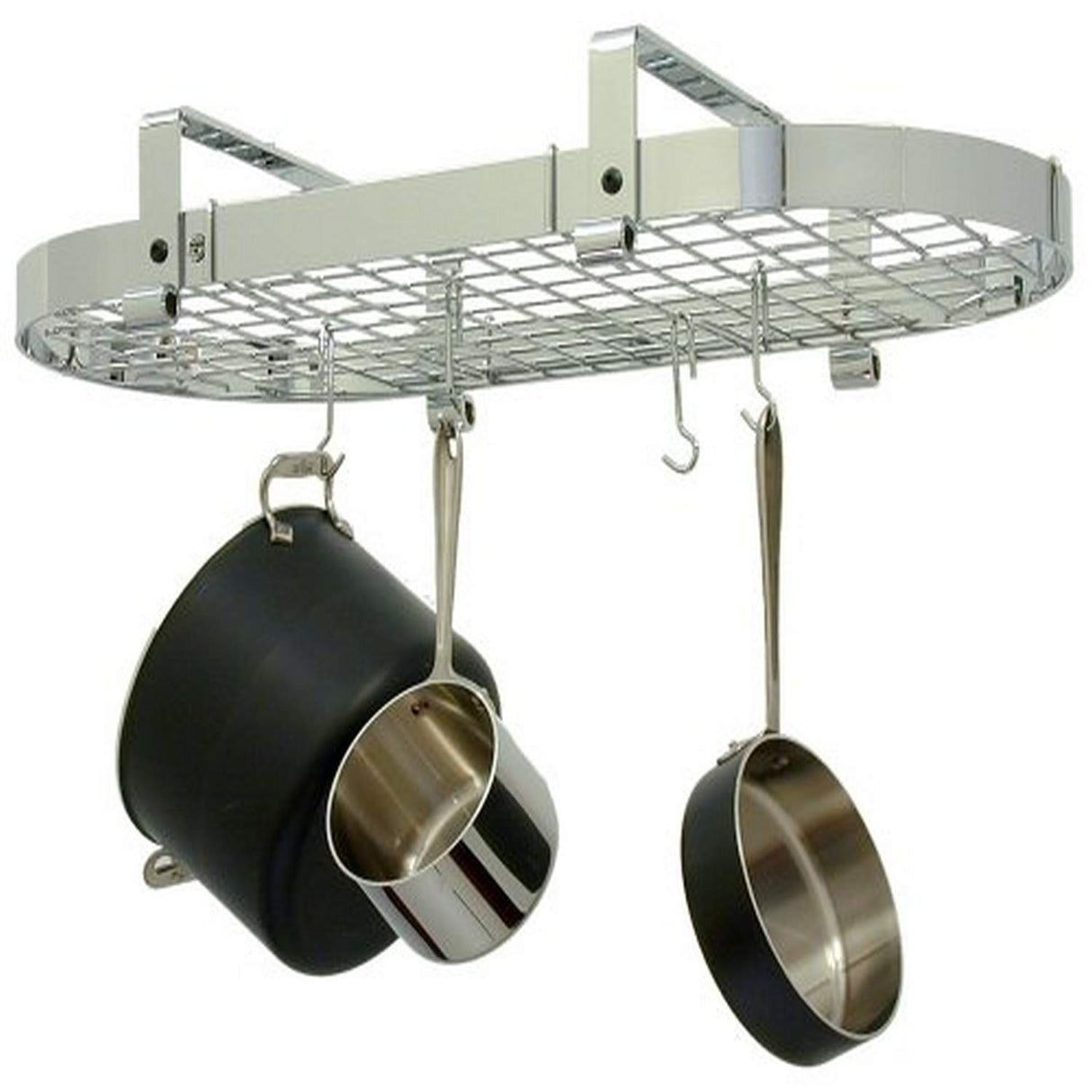 Enclume PR12WG CH 37" Low Ceiling Oval Pot Rack w/ 18 Hooks CH