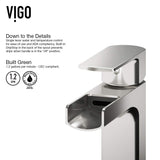 VIGO VGT941 13.75" L -18.0" W -10.38" H Matte Stone Vinca Composite Rectangular Vessel Bathroom Sink in White with Faucet and Pop-Up Drain in Brushed Nickel