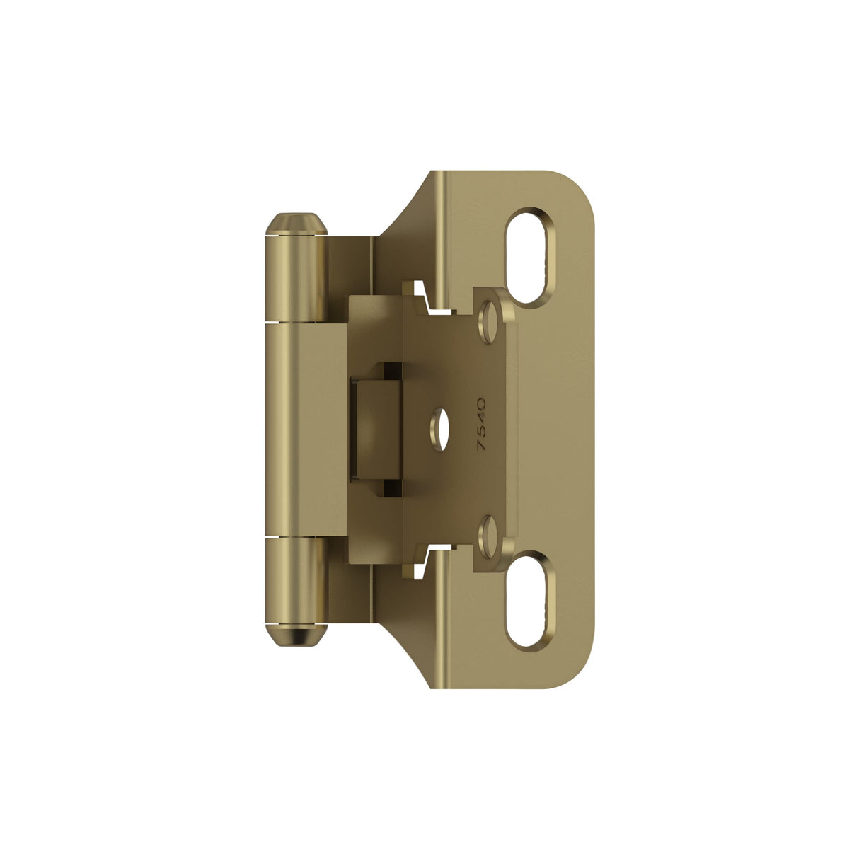 Amerock BPR7566BBZ Cabinet Hinge 1/4 in (6 mm) Overlay Self Closing Partial Wrap Golden Champagne Kitchen Cabinet Door Hinge 1 Pair/2 Pack Functional Hardware