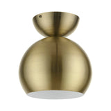 Stockton 1 Light Semi-Flush in Antique Brass (45487-01)