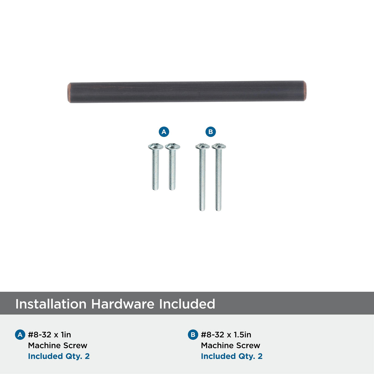 Amerock Cabinet Pull Oil Rubbed Bronze 3 inch (76 mm) Center to Center Bar Pulls 1 Pack Drawer Pull Drawer Handle Cabinet Hardware