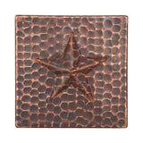 Premier Copper Products T4DBS 4-Inch by 4-Inch Copper Star Tile, Oil Rubbed Bronze