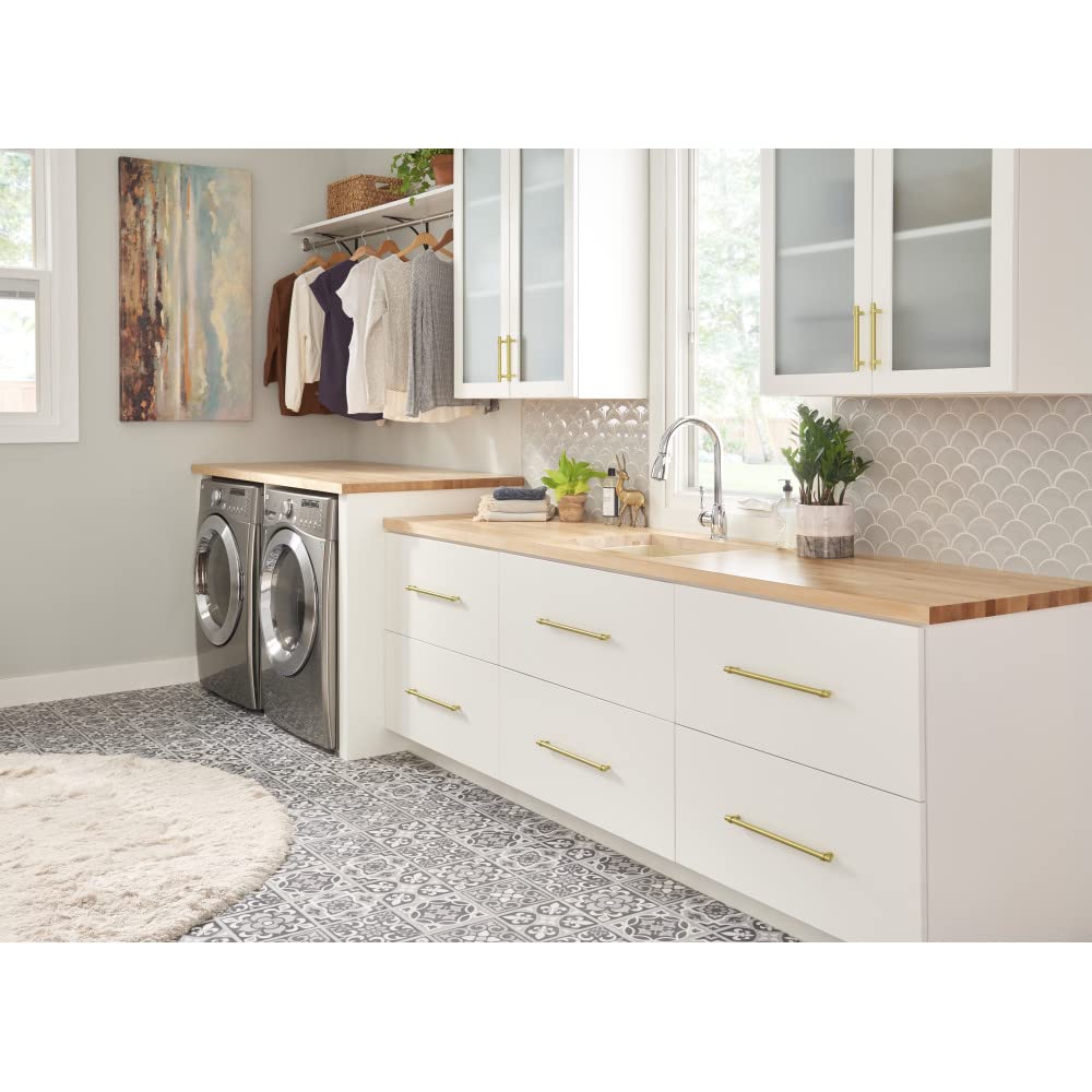 Jeffrey Alexander 596MBBG 96 mm Center-to-Center Matte Black with Brushed Gold Key Grande Cabinet Bar Pull