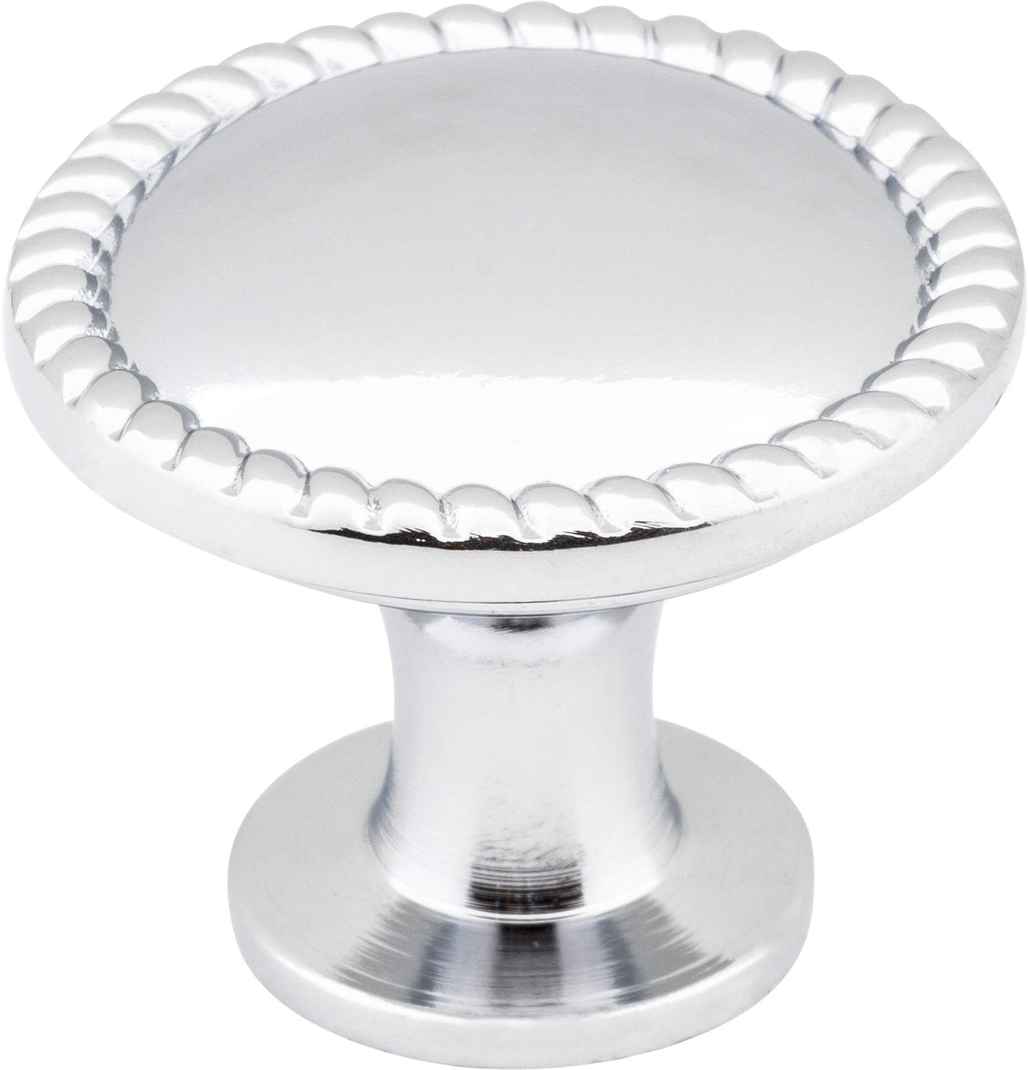 Elements Z115PC 1-1/4" Diameter Polished Chrome Round Rope Detailed Lindos Cabinet Knob