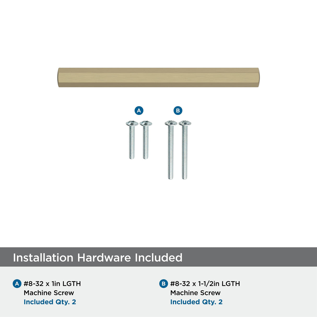 Amerock BP37365BBZ Golden Champagne Cabinet Pull 3 in (76 mm) Center-to-Center Cabinet Handle Caliber Drawer Pull Kitchen Cabinet Handle Furniture Hardware