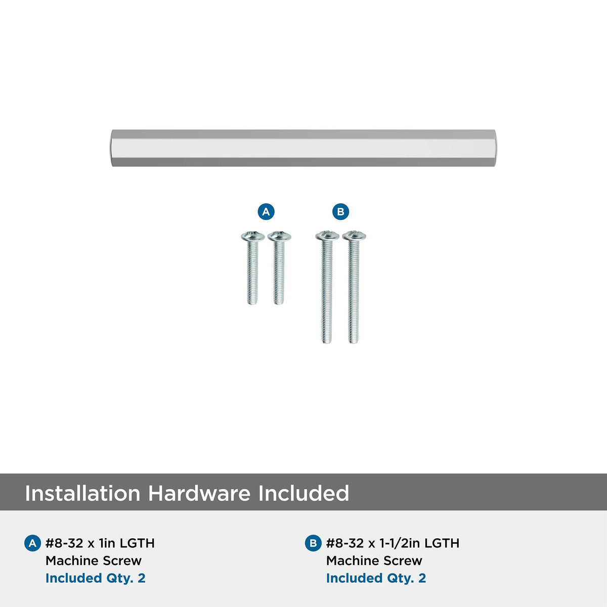 Amerock BP3736526 Polished Chrome Cabinet Pull 3 in (76 mm) Center-to-Center Cabinet Handle Caliber Drawer Pull Kitchen Cabinet Handle Furniture Hardware