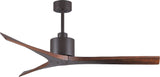 Matthews Fan MW-TB-WA-60 Mollywood 6-speed contemporary ceiling fan in Textured Bronze finish with 60” solid walnut tone blades