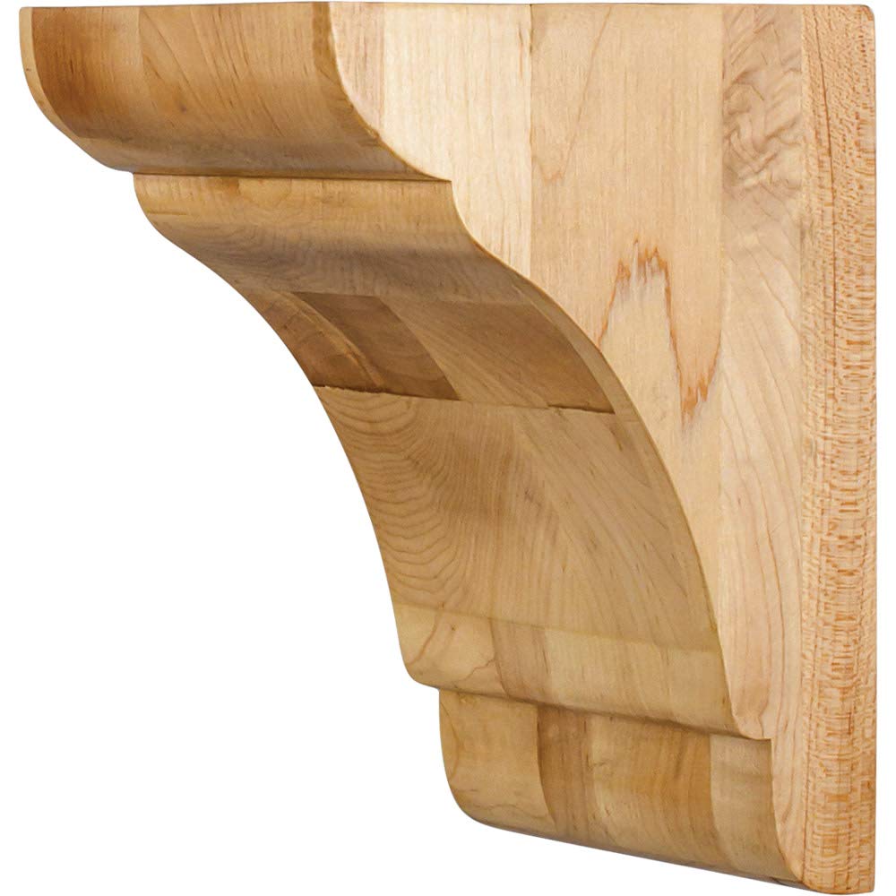 Hardware Resources COR33-1HMP 5" W x 6" D x 8" H Hard Maple Minimalist Corbel