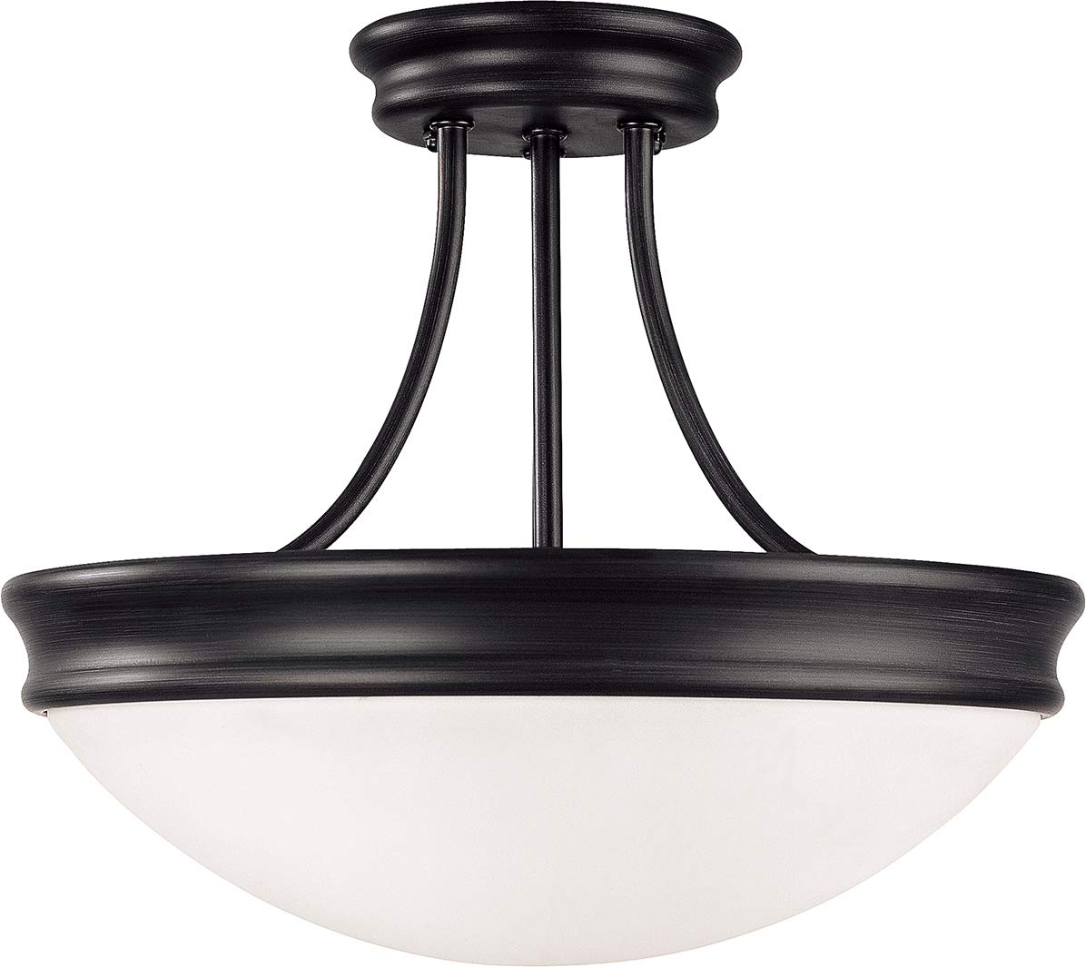 Capital Lighting 2037MB Hansen 3 Light Semi-Flush Matte Black