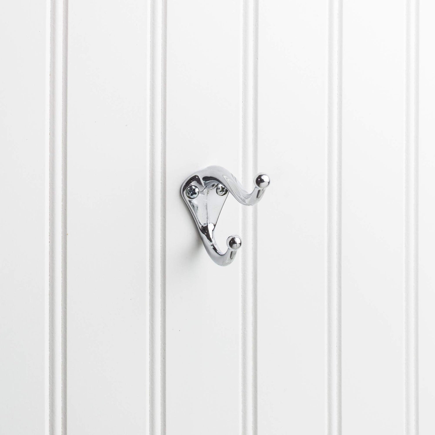 Elements YD10-231PC 2-5/16" Polished Chrome Traditional Double Prong Ball End Wall Mounted Utility Hook
