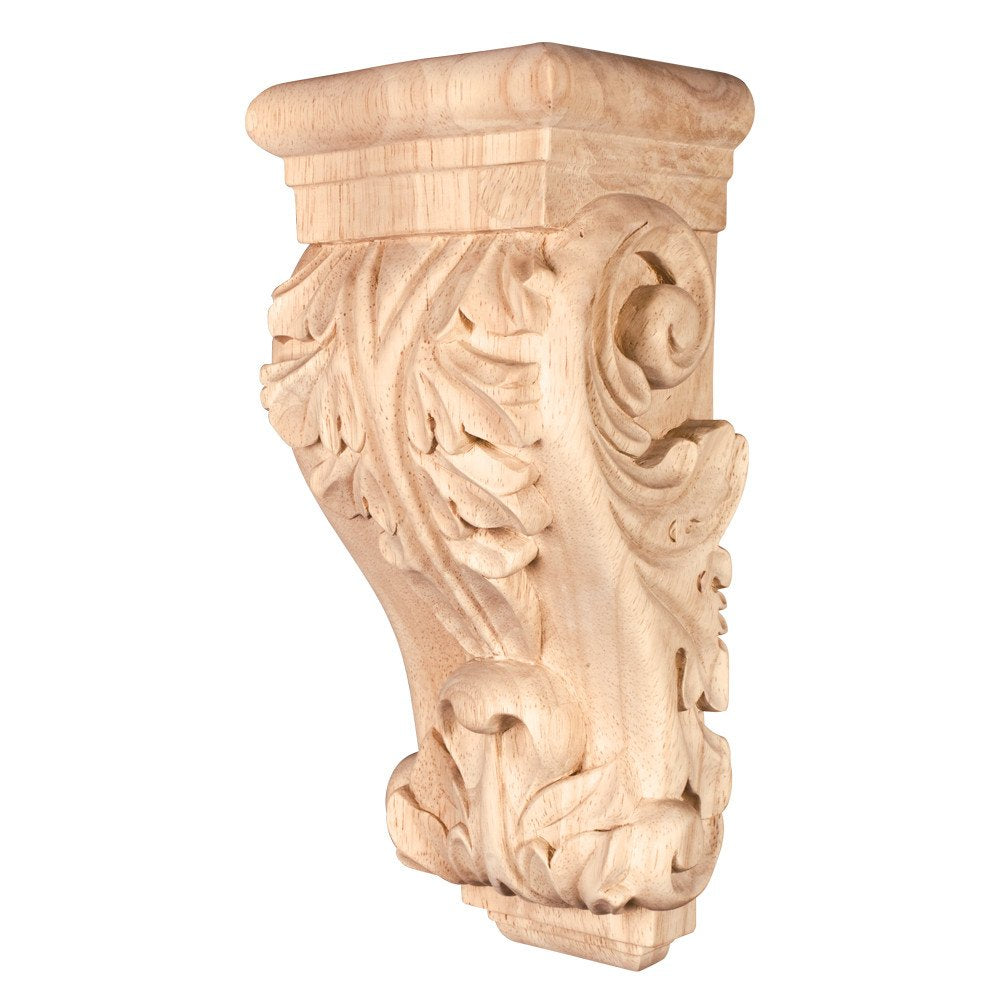 Hardware Resources CORD-OK 4-7/8" W x 4-1/2" D x 12" H Oak Acanthus Corbel