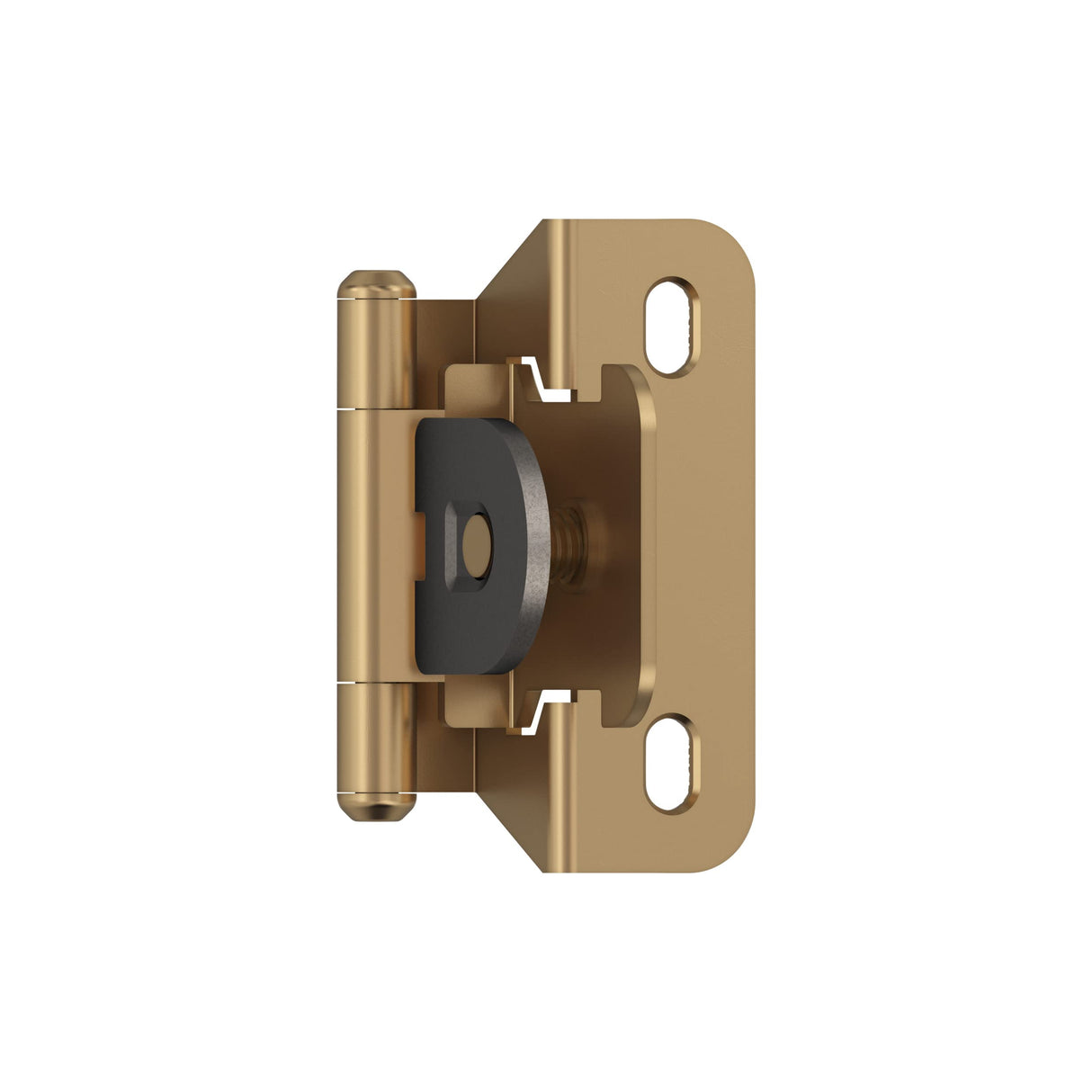 Amerock BPR8715CZ Cabinet Hinge 1/4 in (6 mm) Overlay Single Demountable Partial Wrap Champagne Bronze Kitchen Cabinet Door Hinge 1 Pair/2 Pack Functional Hardware