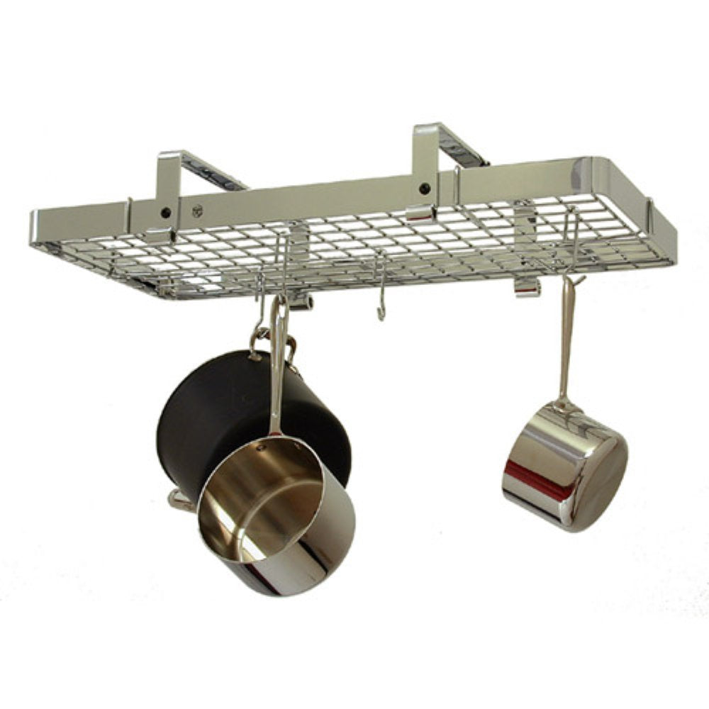 Enclume PR13WG CH 37" Low Ceiling Rectangle Pot Rack w/ 18 Hooks CH