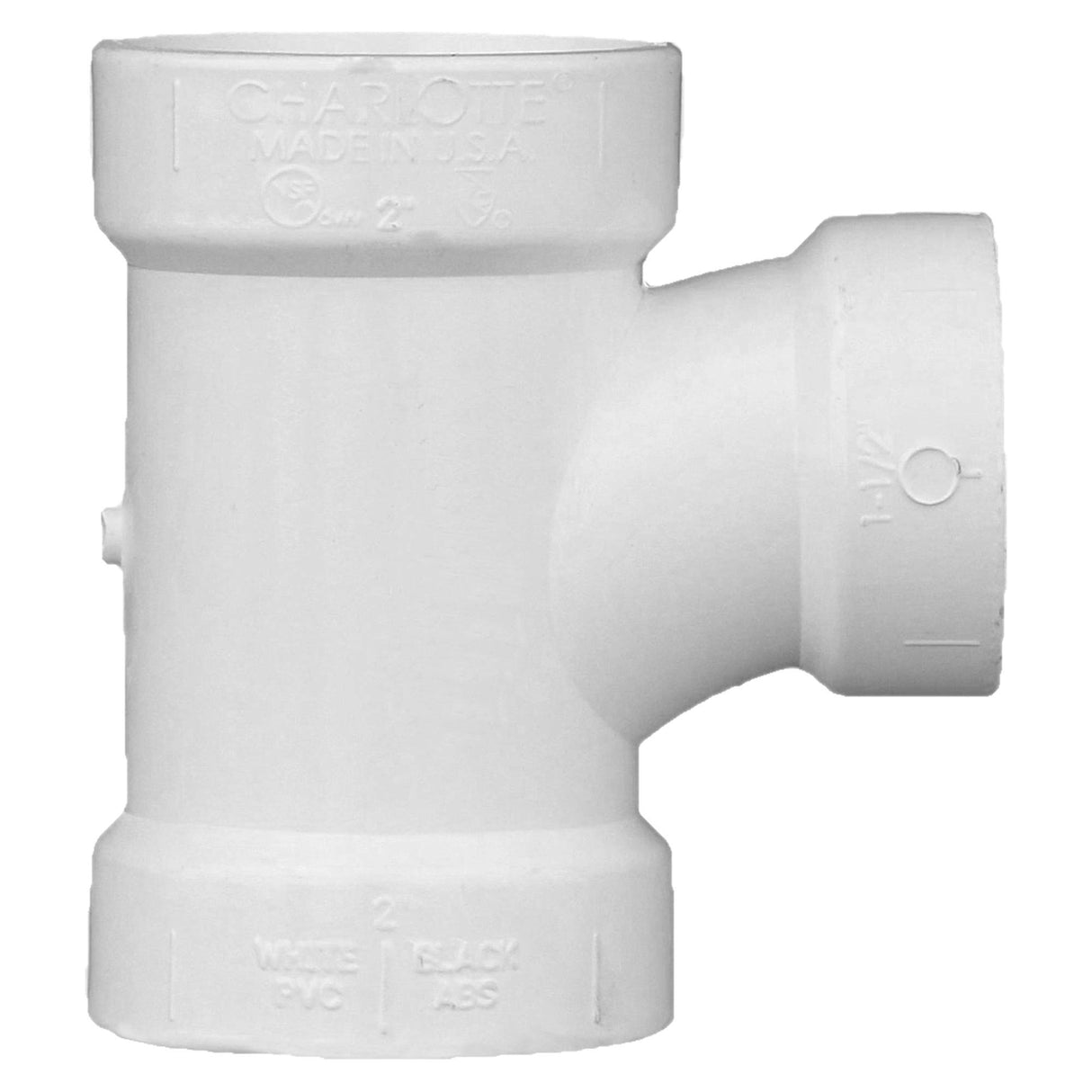 CHARLOTTE PIPE 2 x 1 1/2 x 1 1/2 DWVSANITARYTEE REDUC DWV (DRAIN, WASTE AND VENT) (1 Unit Piece)