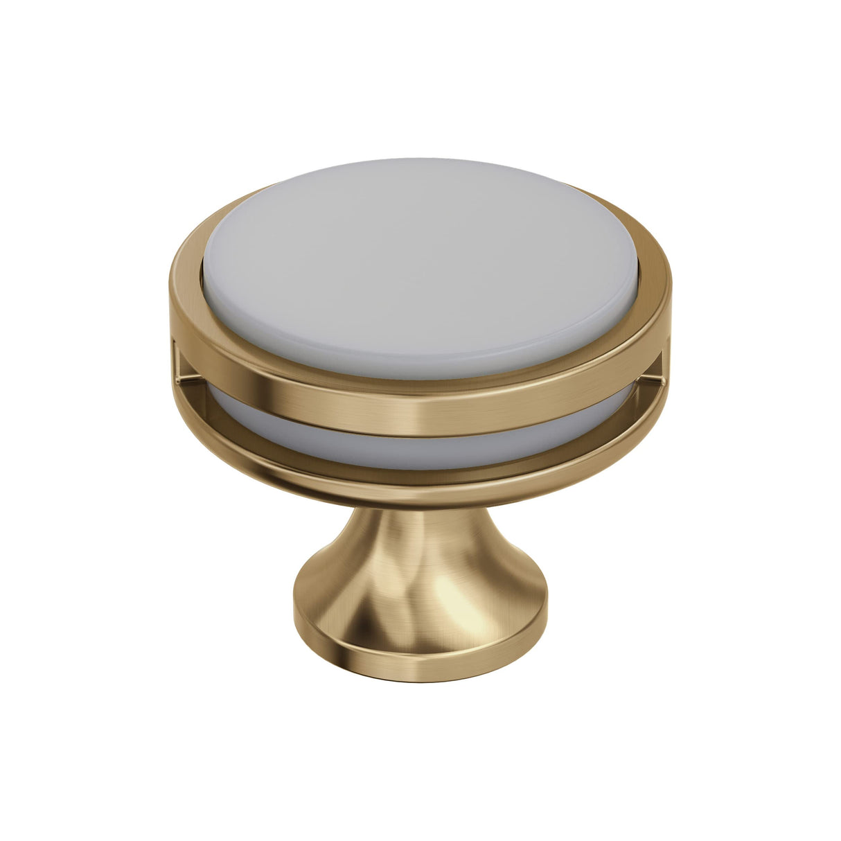 Amerock Cabinet Knob |Champagne Bronze/Frosted Acrylic 1-3/8 in (35 mm) Diameter Drawer Knob Oberon Kitchen and Bath Hardware Furniture Hardware