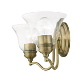 Livex Lighting 16932-01 Moreland 2 Light Vanity Sconce, Antique Brass
