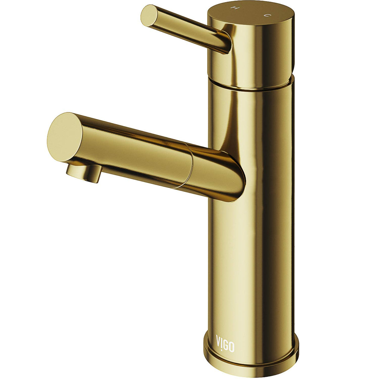 VIGO Noma 7.75 inch H Single Hole Single Handle Bathroom Faucet in Brushed Nickel - Bathroom Sink Faucet VG01009BN