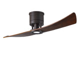Matthews Fan LW-TB-WA Lindsay ceiling fan in Textured Bronze finish with 52" solid walnut tone wood blades and eco-friendly, dimmable LED light kit.