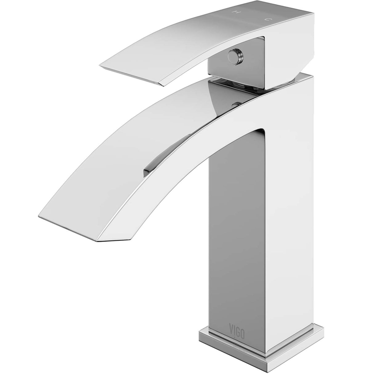 VIGO Satro 7 inch H Single Hole Single Handle Single Hole Bathroom Faucet in Chrome - Bathroom Sink Faucet VG01015CH