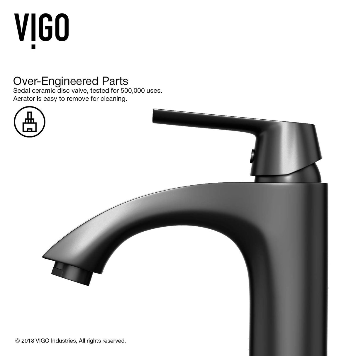 VIGO Penela 7.5 inch H Single Hole Single Handle Single Hole Bathroom Faucet in Matte Black - Bathroom Sink Faucet VG01028MB