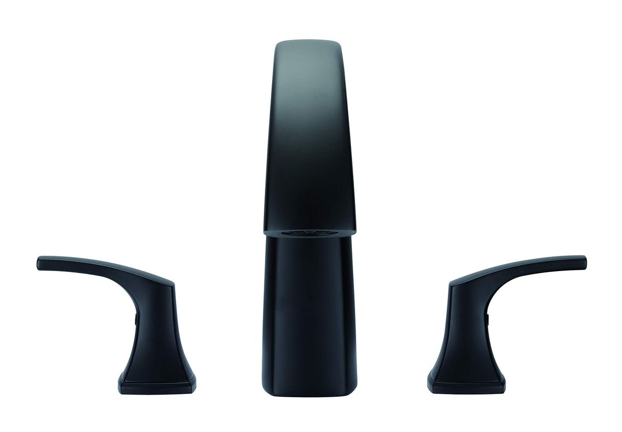 Gerber D300918BST Satin Black Vaughn Three Piece Roman Tub Trim Kit