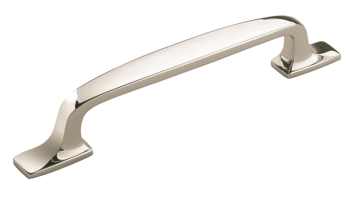 Amerock Cabinet Pull Polished Nickel 5-1/16 inch (128 mm) Center to Center Highland Ridge 1 Pack Drawer Pull Drawer Handle Cabinet Hardware