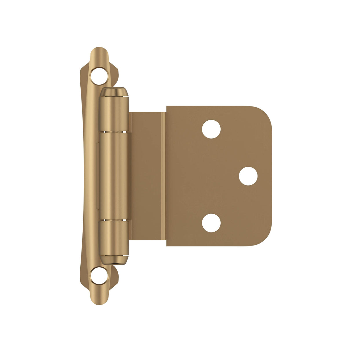Amerock BPR7928CZ Cabinet Hinge 3/8 in (10 mm) Inset Self Closing Face Mount Champagne Bronze Kitchen Cabinet Door Hinge 1 Pair/2 Pack Functional Hardware