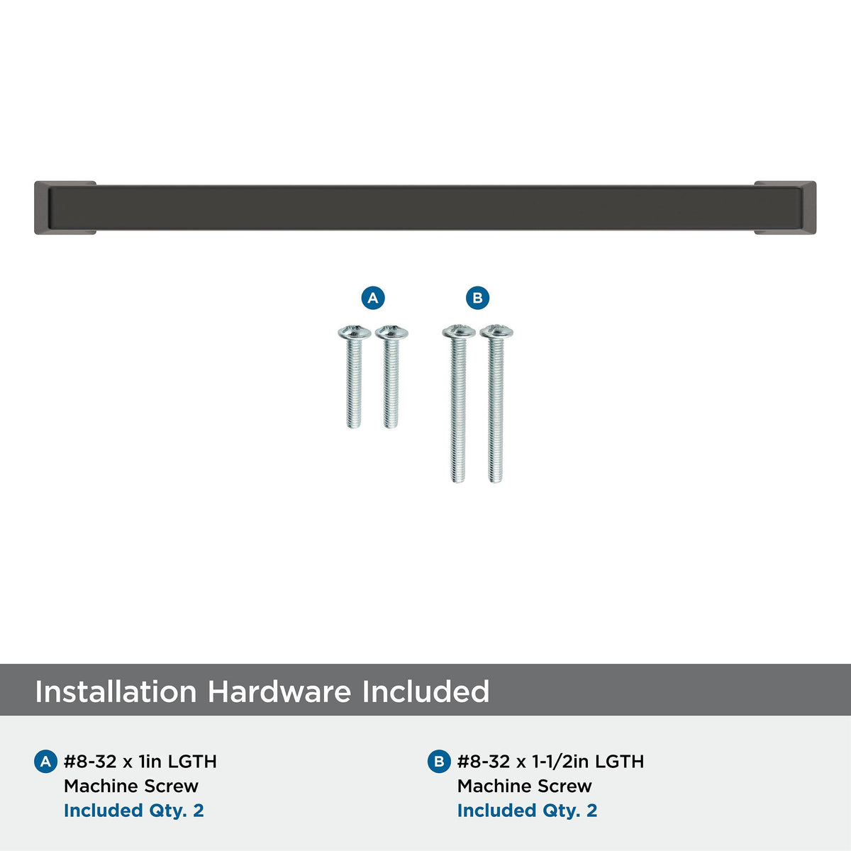 Amerock BP55282BBR Black Bronze Cabinet Pull 8 in (203 mm) Center-to-Center Cabinet Handle Blackrock Drawer Pull Kitchen Cabinet Handle Furniture Hardware