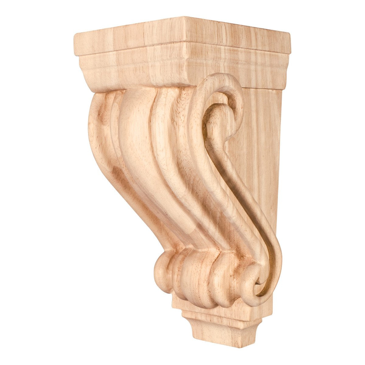 Hardware Resources CORC-1OK 4-1/2" W x 5" D x 10" H Oak Scrolled Corbel