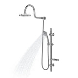 PULSE ShowerSpas 1019-CH Aqua Rain Shower System with 8" Rain Showerhead, 5-Function Hand Shower, Adjustable Slide Bar and Soap Dish, Polished Chrome Finish