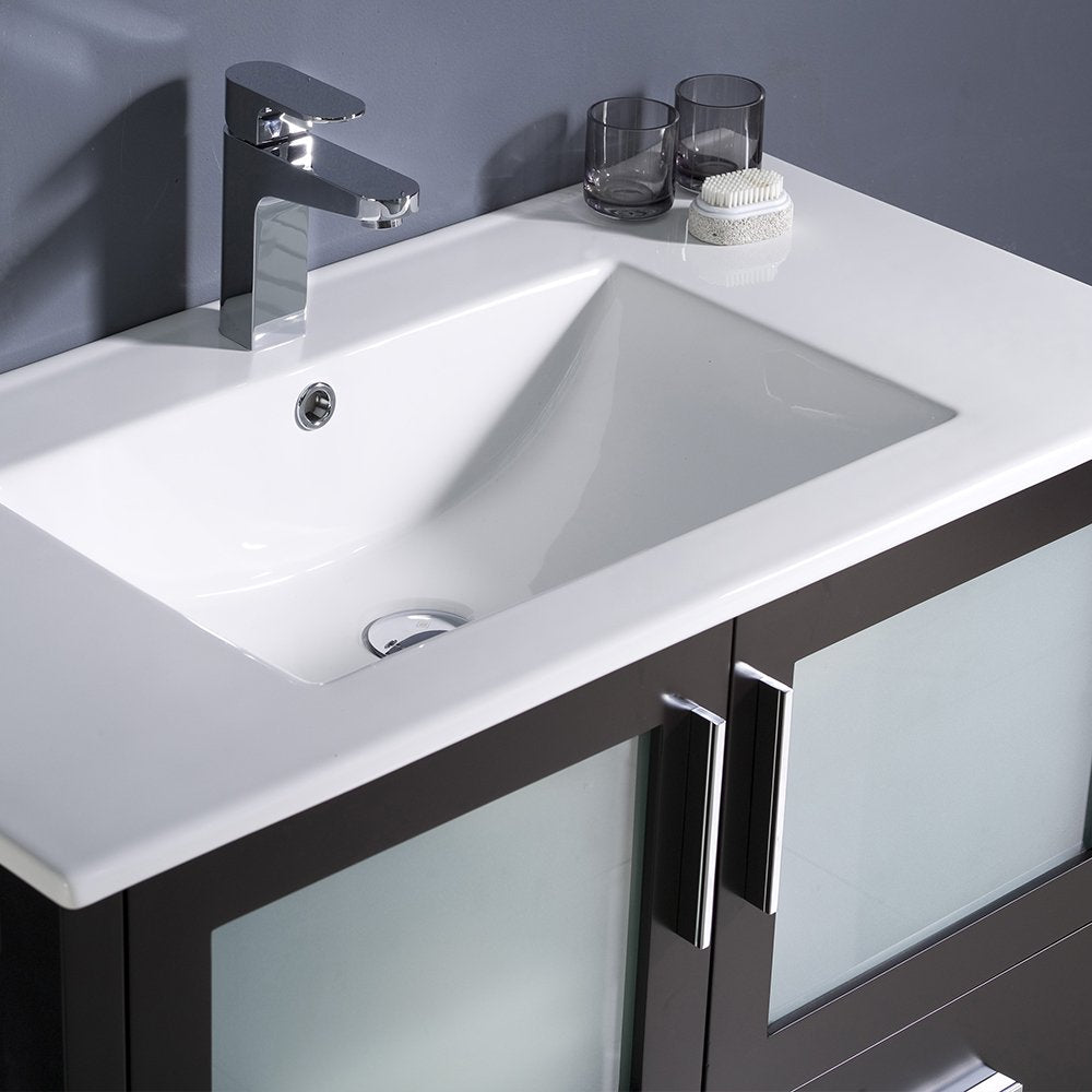 Fresca FVN6236ES-UNS Fresca Torino 36" Espresso Modern Bathroom Vanity w/ Integrated Sink