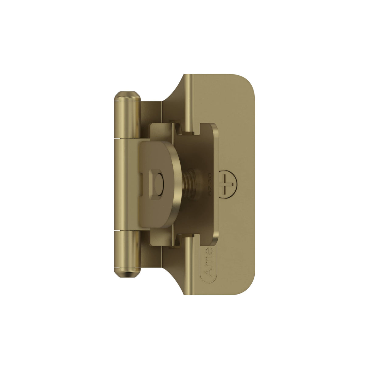 Amerock BPR8701BBZ Cabinet Hinge 1/4 in (6 mm) Overlay Double Demountable Golden Champagne Kitchen Cabinet Door Hinge 1 Pair/2 Pack Functional Hardware