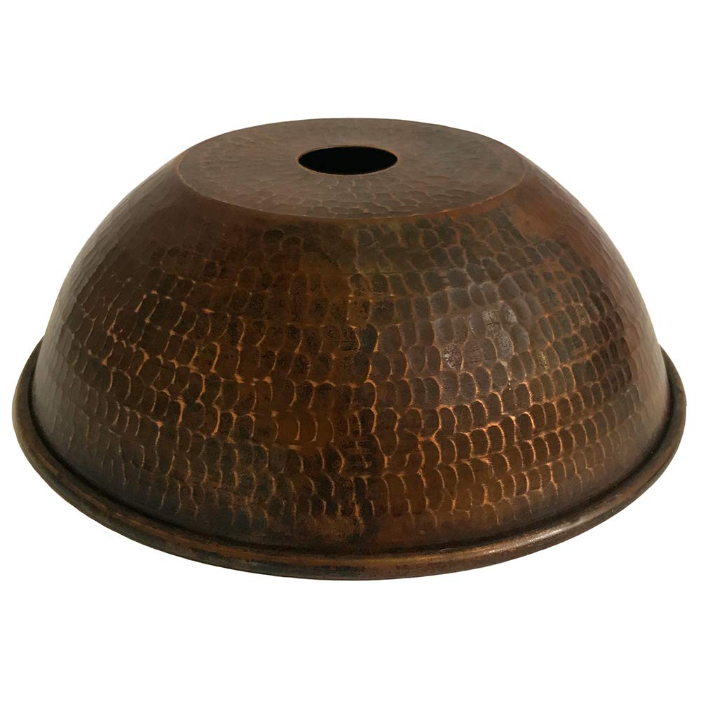 Premier Copper Products SH-L200DB Hand Hammered Copper 8.5-Inch Dome Pendant Light Shade