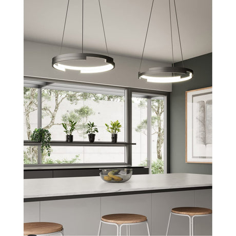 Kuzco PD52719-BK ANELLO MINOR 19" PENDANT BLACK 46W 120VAC WITH LED DRIVER 3000K 90CRI