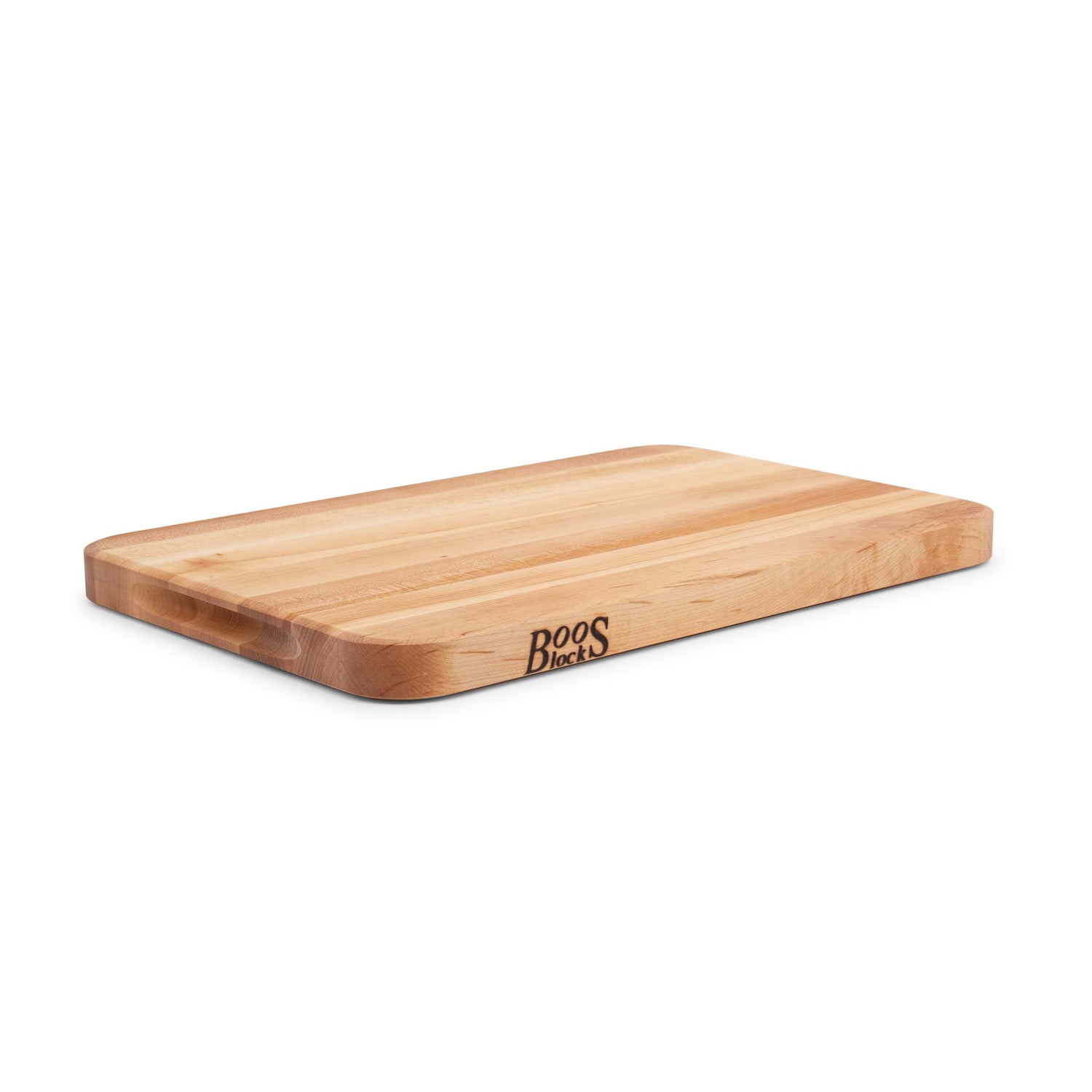 John Boos MPL1812125G Medium Maple Wood Reversible Butcher Block Cutting Board, 18 x 12 1.25 Inches Thick, Edge Grain, and Integrated Hand Grip, Brown 18X12X1.25 MPL-EDGE GR-REV-