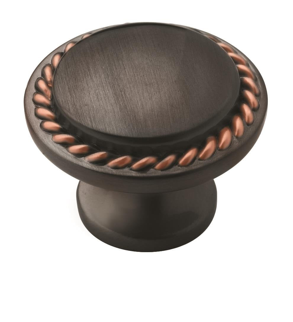 Amerock Cabinet Knob Oil Rubbed Bronze 1-3/16 inch (30 mm) Diameter Everyday Heritage 1 Pack Drawer Knob Cabinet Hardware